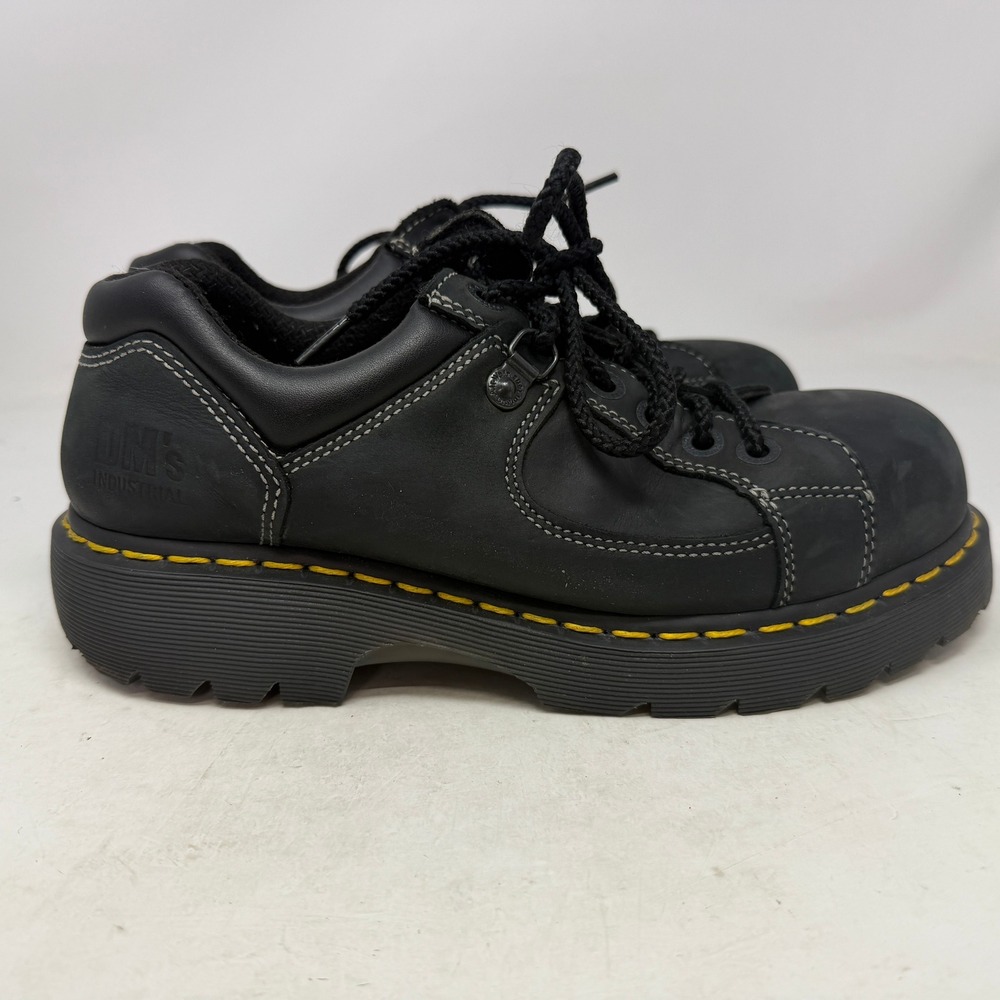 Dr. Martens Safety Shoe Mens 9 80/SPT/W Black Steel Toe P0313 EUC